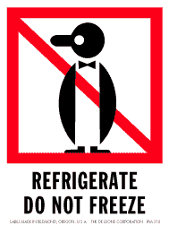 IPM415 REFRIGERATE DO NOT FREEZE - (INTERNATIONAL) Labels Size : 4" x 6"