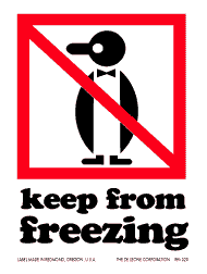 IPM420 KEEP FROM FREEZING International Labels Size : 4" x 6"