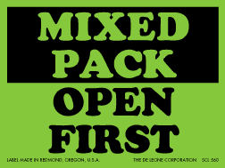 SCL560  MIXED PACK - OPEN FIRST Labels