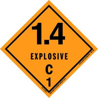 HML468 1.4 EXPLOSIVE C - CLASS 1 Labels