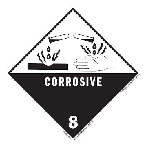 HML419 CORROSIVE - CLASS 8 Labels